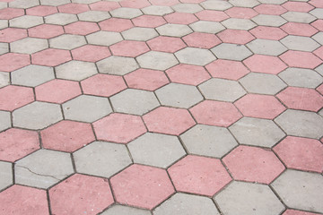 footpath hexagon concrete block