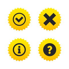 Information icons. Question FAQ symbol.