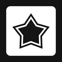 Obraz premium Star icon in simple style isolated on white background. Figure symbol
