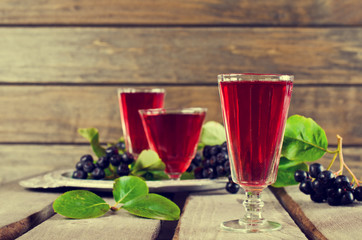 Transparent red drink