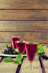 Transparent red drink