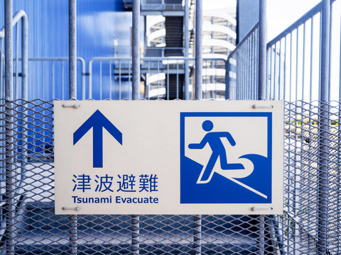 津波避難の誘導標識２
