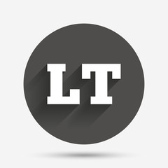 Lithuanian language sign icon. LT translation