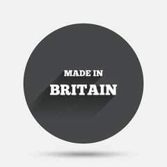 Made in Britain icon. Export production symbol.