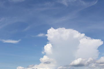 Cloud on blue sky in the daytime of Bright weather.