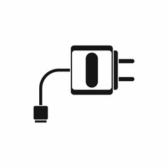 Mini charger icon in simple style isolated on white background. Charging symbol