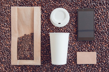 Coffee identity branding mockup