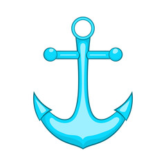 Anchor icon in cartoon style on a white background