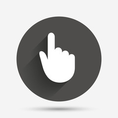 Hand cursor sign icon. Hand pointer symbol.