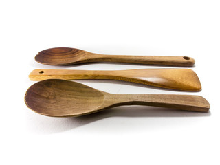 Kitchen equipment : ladle and kitchen flipper made form wood.