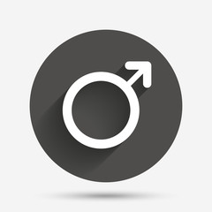 Male sign icon. Male sex button.