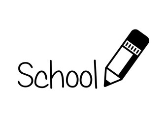 Black pencil icon on white background