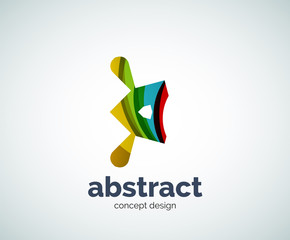 Vector abstruse shape logo template