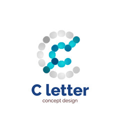 Vector modern minimalistic dotted letter concept logo