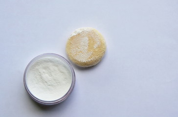 puff pastry in bottle on white background