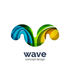 Business vector logo template - wave