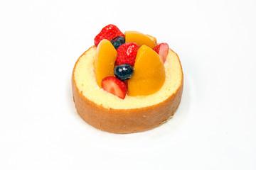 Fruit cream roll cake