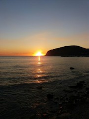 Закат на море фото