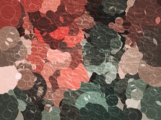 Red and green bubble abstract background 