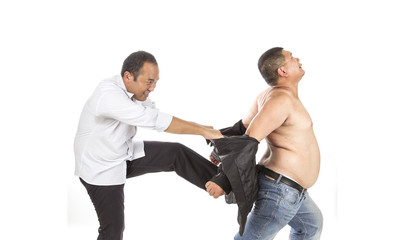 Obesity caused by eating hamburgers and soft drinks containing sugar and starch content than the body needs. Caused by various diseases. And seemed to wear due to excessive weig