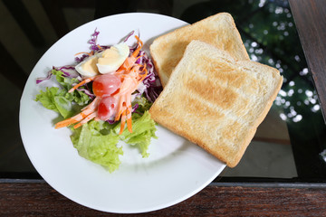 vegetable salad on white dish.