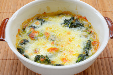 Baked spinach and cheese
