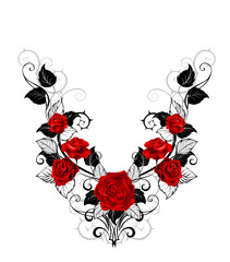 Design of red roses