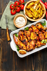 roasted chicken wings with herbs