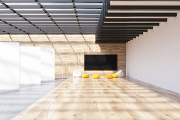 Modern classroom with pillows