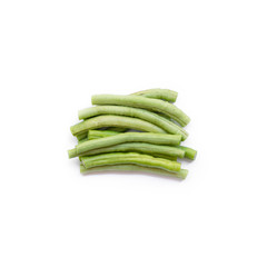 yardlong bean sliced isolated on white background...