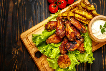 roasted chicken wings with herbs