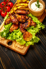 roasted chicken wings with herbs