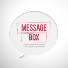 Vector flat bubble, text message, conversation box with text message.