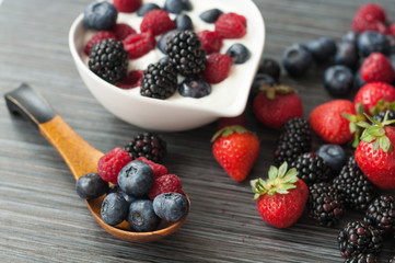 yogurt with forest berries