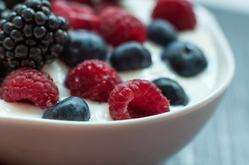 yogurt with forest berries