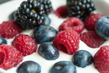 yogurt with forest berries