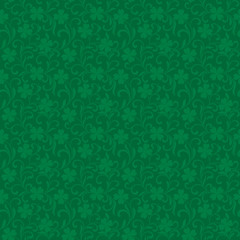 Seamless vector pattern with clover for St.Patrick day