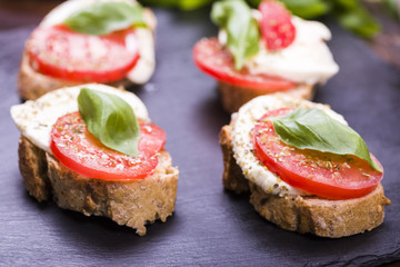 mozzarella cheese and tomatoes