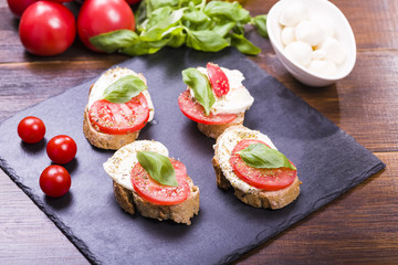 mozzarella cheese and tomatoes