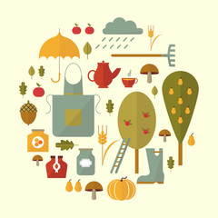 Autumn icon set