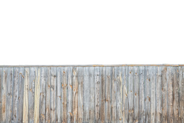 Wooden fence background isolated over white