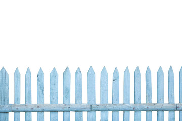Wooden fence background isolated over white