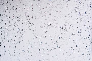 Water drops on glass