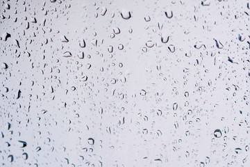 Water drops on glass