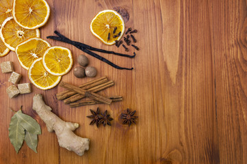 Selection of christmas spices