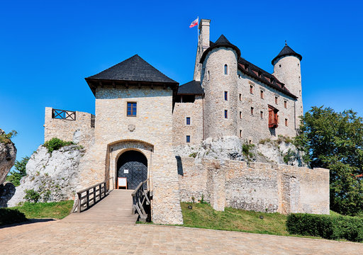 Fototapeta Medieval castle Bobolice, Poland