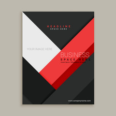 minimal red and black business company brochure leaflet template
