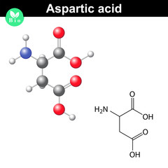 Aspartic acid chemical structure