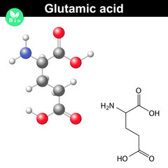 Glutamic acid chemical structure
