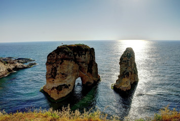 Raouche or Pigeon Rock, Beirut, Lebanon